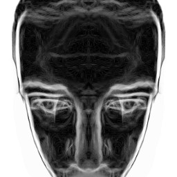 mirroreffect alien abstract head blackandwhite